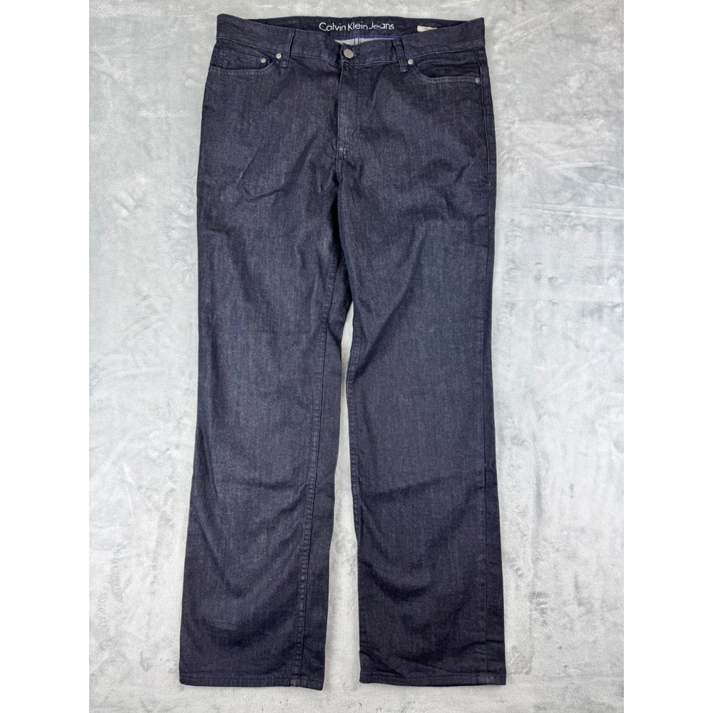 Calvin Klein Jeans Mens 36 Straight Leg Indigo Blue Bootcut Classic Fit